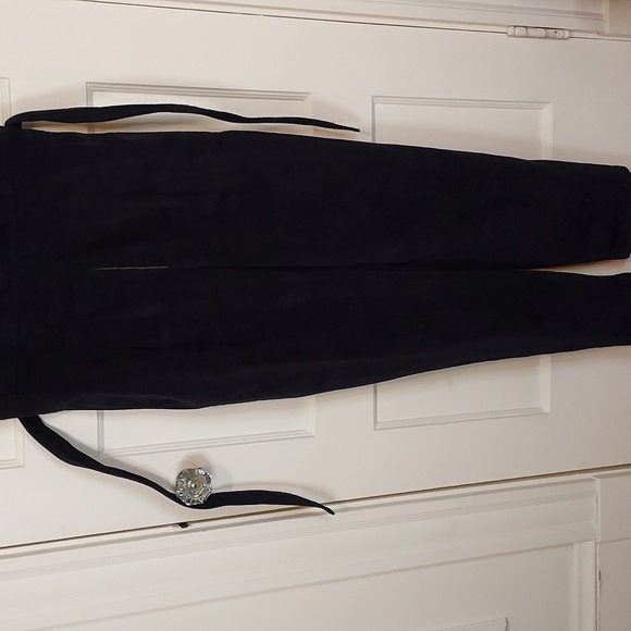 La Vie Rebecca Taylor Black Plush Stretch Jumpsuit - Picture 6 of 12